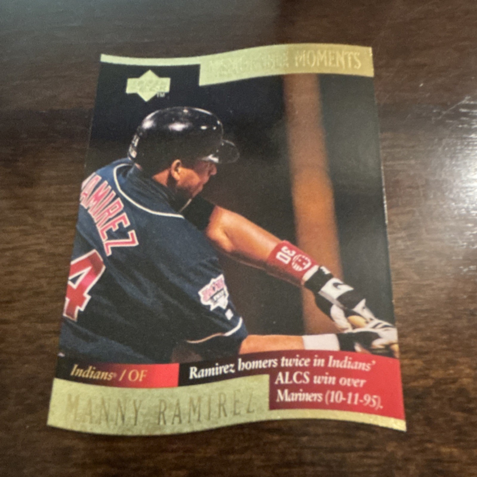 1997 Collector’s Choice Memorable Moments Manny Ramirez #5 Indians 10-11-95