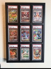 9 - Slot Graded Card Slab PSA / CGC Wall Mount Display Frame Football / Pokemon