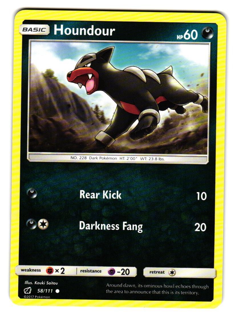 Houndour 58/111 Common Crimson Invasion Pokemon VLP-NM