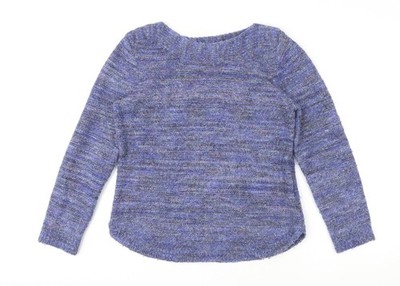 Pebble Bay Damen Pullover Pulli blau Rundhals Acryl Größe M