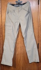 Eddie Bauer Rainier Tech Pants Cargo Outdoor Hiking Khaki Mens 30x30 FLAWED
