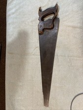 Ancienne rare scie à main scie à main à lame supérieure GARANTIE 22,25". 11TPI