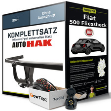 Anhängerkupplung starr für FIAT 500 Fliessheck +E-Satz Set NEU