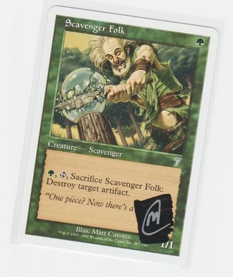 Magic the Gathering ~ Scavenger Folk ~ M/NM ~ 7th Ed. ~  Signed by Artist #2