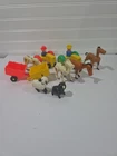 Vintage Fisher-Price Little People Farm Animals Tractors Figures Lot 1963-1996