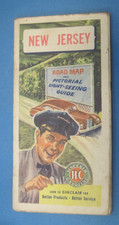 Vintage Sinclair Gasoline  ROAD MAP New Jersey 1940's 1950's