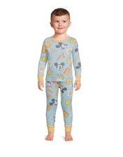 Disney Mickey Mouse Snug Fit Long Sleeve Pant Set Pajamas Size 12M New