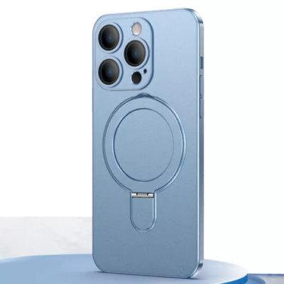 Für iPhone 16 15 14 13 12 Pro Max Ständer Matt Magnet Cover Linse Folie Case