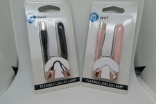 BRAND NEW ONN Flexible USB LED Lamp Lot of 2 Nightlight Black  Pink