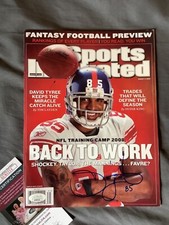 DAVID TYREE SIGNED SPORTS ILLUSTRATED NO LABEL NL NY GIANTS SUPER BOWL JSA COA