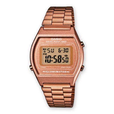 Unisex Herrenuhr Damenuhr CASIO B640WC-5AEF VINTAGE Edelstahl Gold Rose - Bild 1 von 4