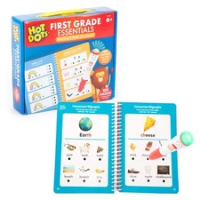 First Grade Hot Dots Interactive Activity Book Reading Math Skills Set