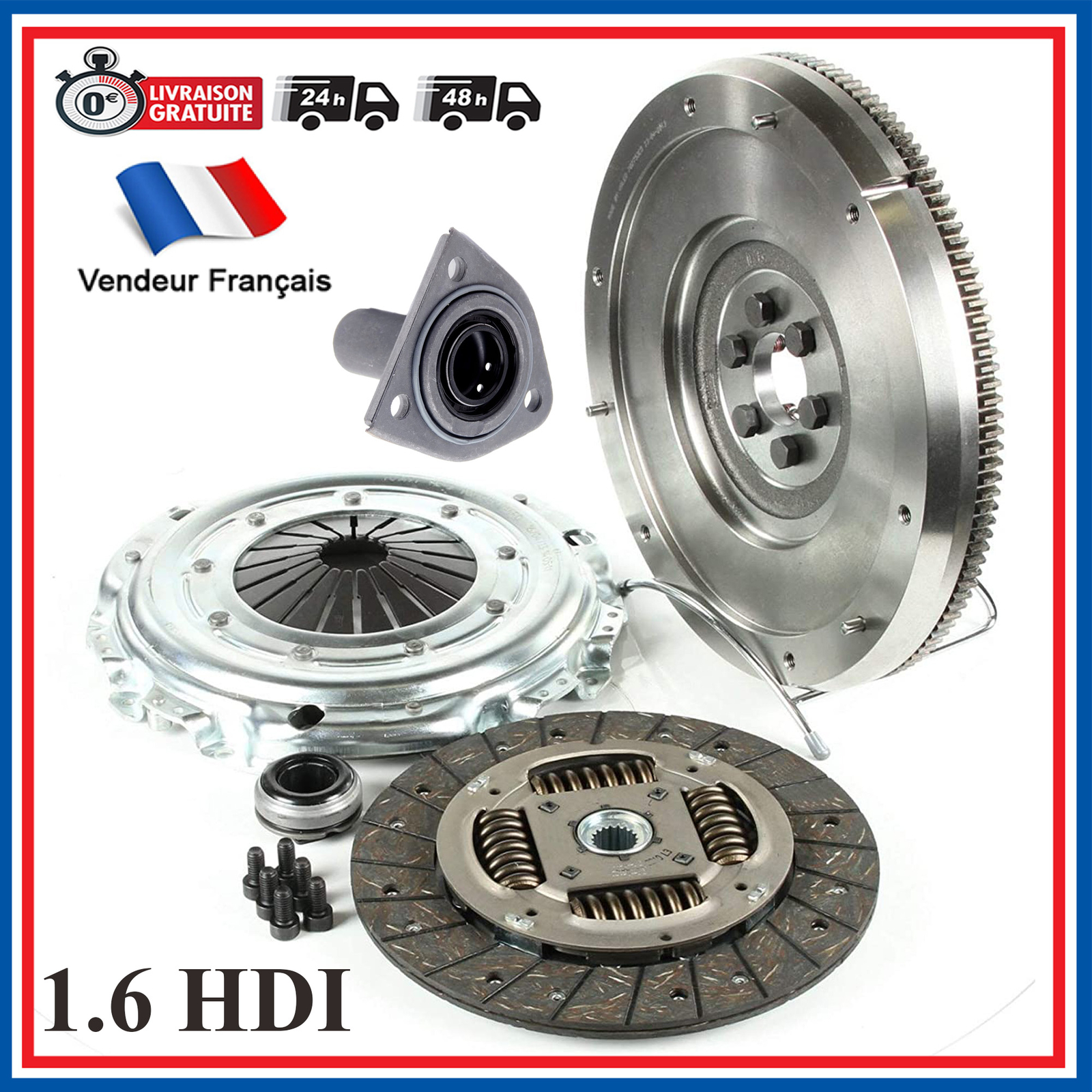 Kit embrayage avec volant rigide 1.6 HDi 90 110 pour Berlingo B9 C3 C4