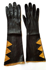 VINTAGE NEW FRANCE HANDMADE LADY'S KIDSKIN LEATHER GLOVES SZ:6.5 NEW VARIETY