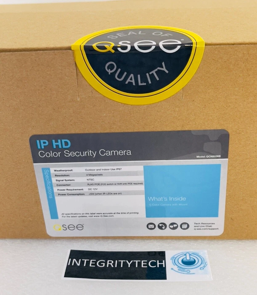 Q-See QCN8026B IP 4MP 1080p Color Bullet Security / Surveillance POE Camera, NEW - Image 3 of 4