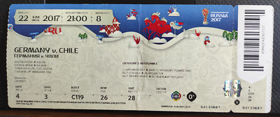 Ticket  Confi-Cup  Deutschland - Chile  22.06.2017  bitte lesen
