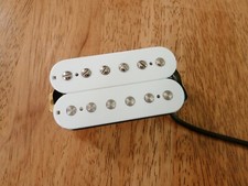 HUMBUCKER NECK PICKUP WHITE ALNICO 5 MAGNETS VINTAGE OUTPUT FOUR CONDUCTOR WIRED