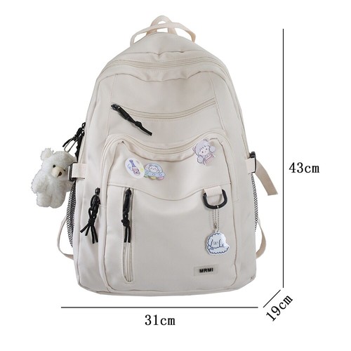 Moda Grande Estudiante Mochila Insignia Mochila Niñas Bolso Escolar Alta Capacidad - Imagen 6 de 28