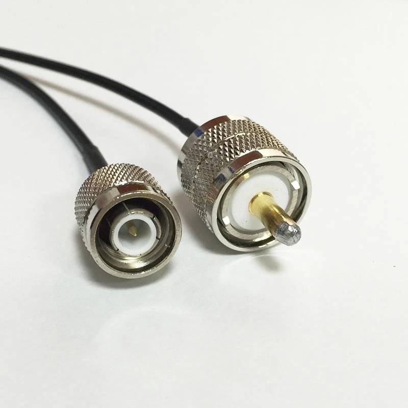UHF male PL259 to TNC male plug pigtail cable RG174 20cm 8" for wireless router - Image 4 of 4
