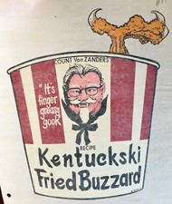 Original Vintage 1974 Kentuckski Fried Buzzard Iron On Transfer Wacky