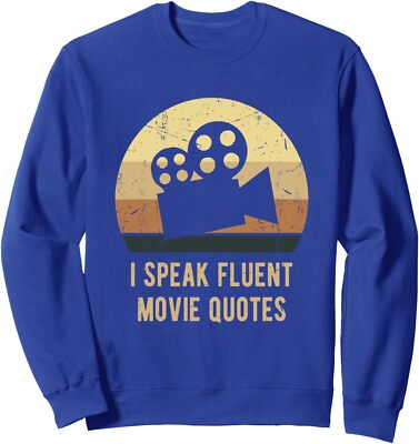 I Speak Fluent Movie Quotes Vintage Funny Movie Unisex Crewneck Sweatshirt