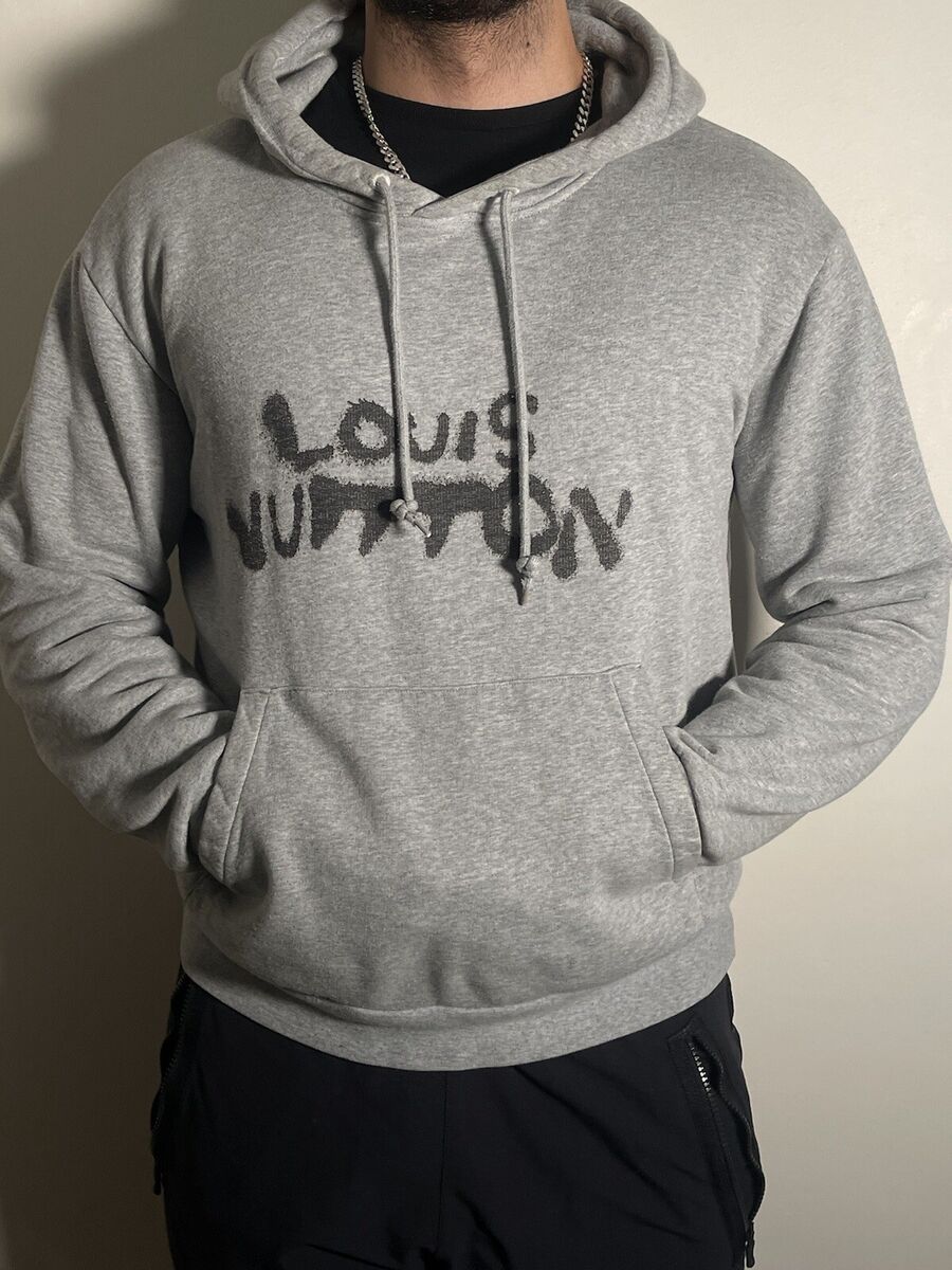 Louis Vuitton Neon Working Man Hoodie Cotton GRY RM 212 Grey Louis Vuitton Neon Working Man Hoodie Cotton GRY RM 212 Grey
