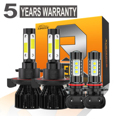 For Lincoln Mark LT Base Crew Cab Pickup 2006-2014 LED Headlight Fog Light Bulbs