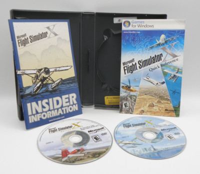 Microsoft Flight Simulator X Deluxe Edition (PC DVD) With Manuals 2006 Pre-Owned