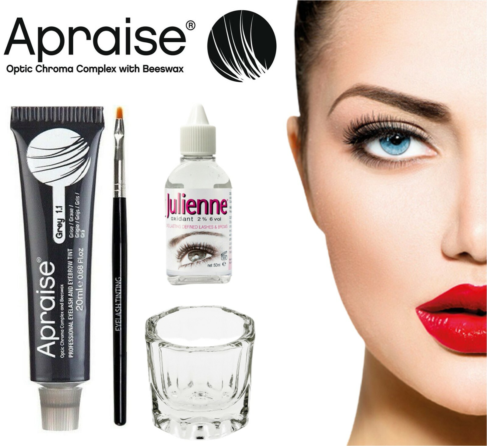 APRAISE EYEBROW & EYELASH TINT Long Lasting Full Kit Dye All Color UK FREE POST eBay