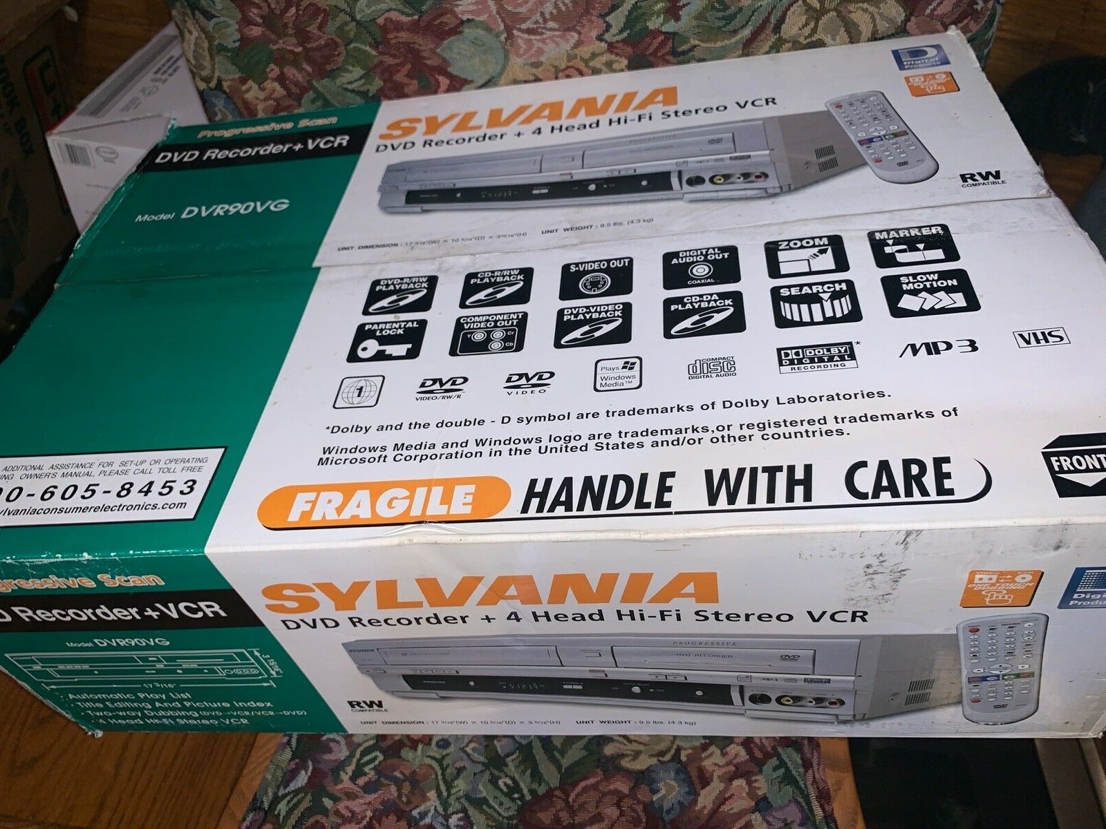 ⭐️Sylvania DVD Recorder Player VCR VHS Combo Burner VCR Dubbing to DVD