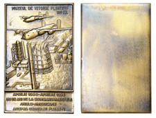 O932, Romania, 1994 Br Medal, 50 years since the Anglo-American bombings, Plane