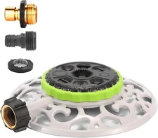 Turret Pattern Sprinkler, 8-Pattern Stationary Water Sprinkler on Metal Decorati