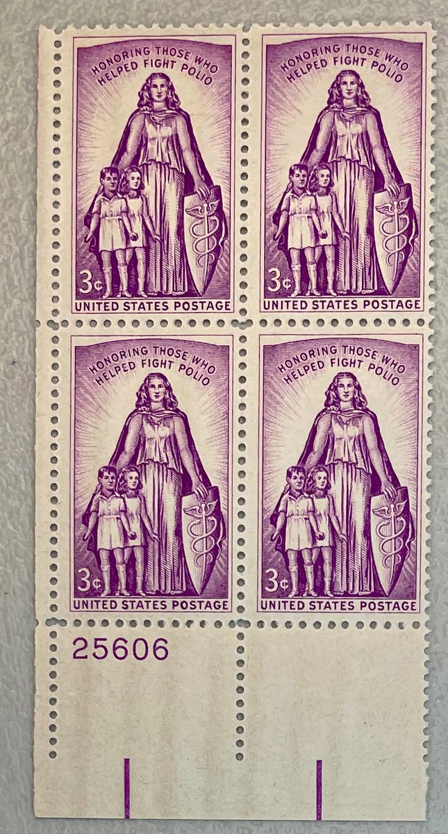 US Stamps Scott # 1087 Polio Plate Block MNH | eBay