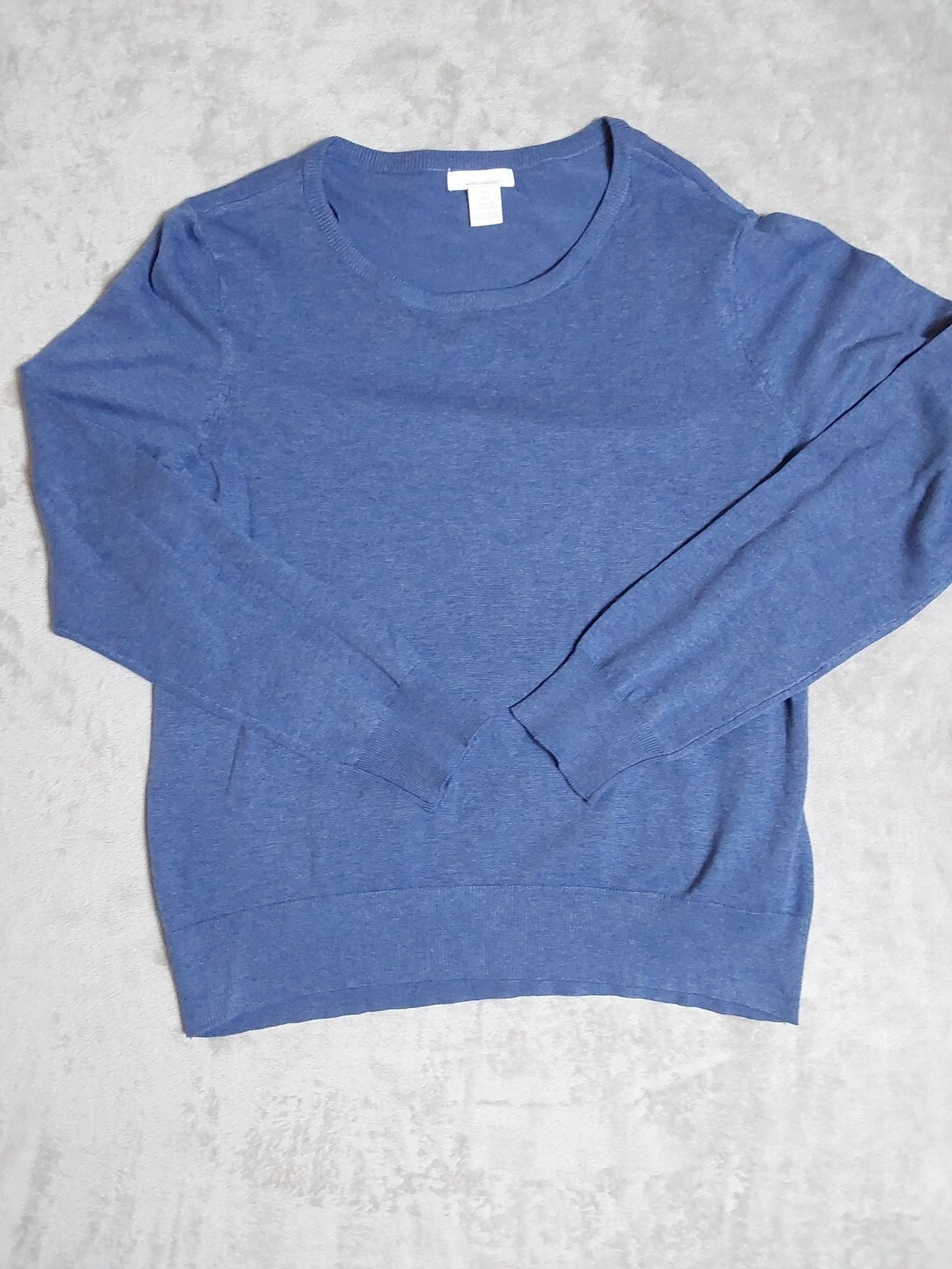H&M Womens Sweater Blue Basic Long Sleeve Crew Neck Size Large