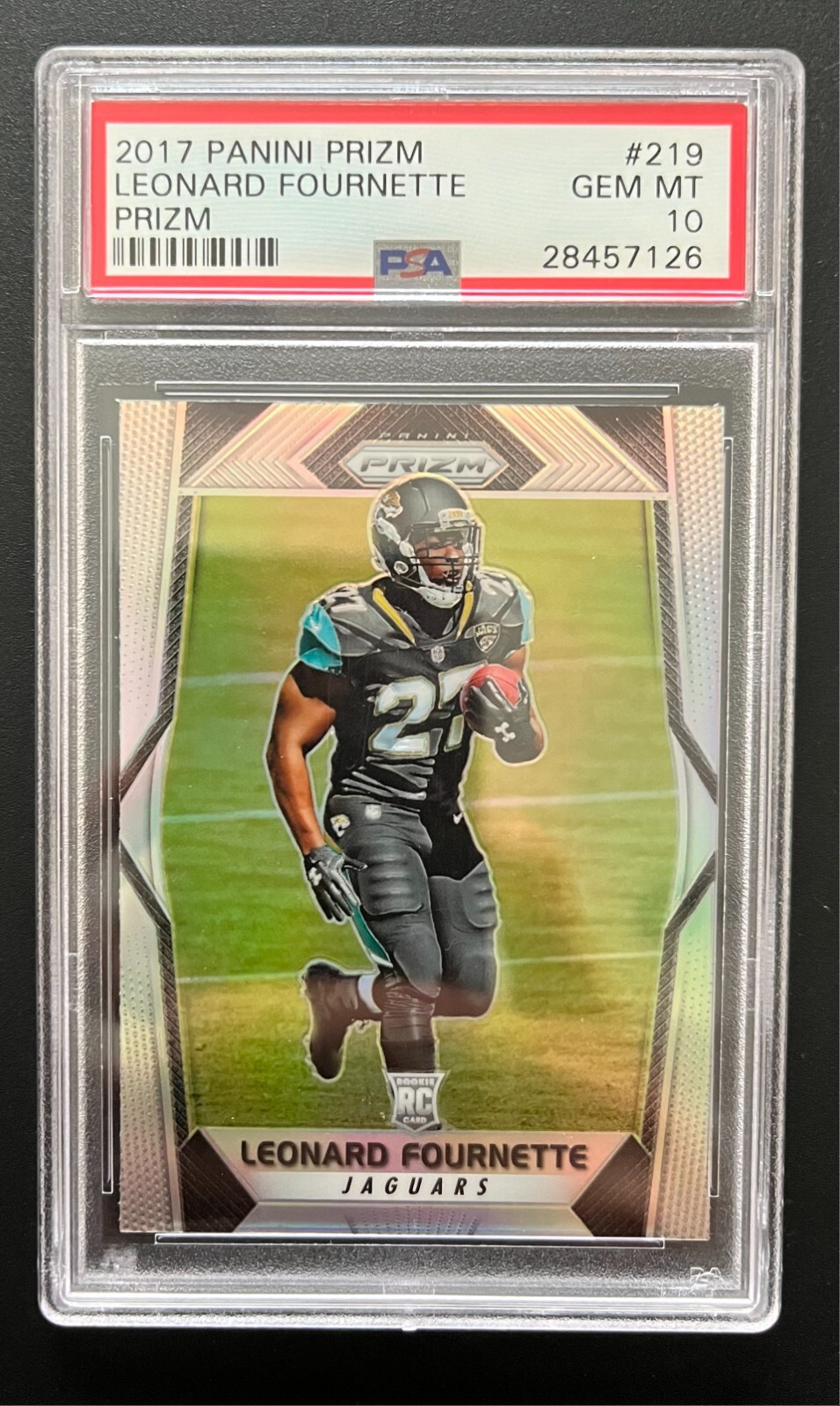 2017 Panini Prizm Silver Prizm #219 Leonard Fournette RC PSA 10 Jaguars