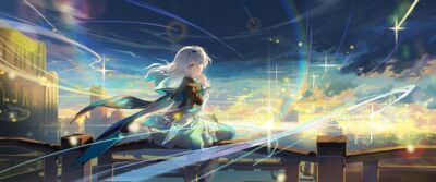 Anime firefly honkai star rail afternoon brooch Stitched Gaming Mat Desk