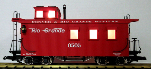 Trenes EE. UU. D&RGW #0505 Caboose con iluminación, marcadores iluminados y ruedas de metal raro | Zustand: New