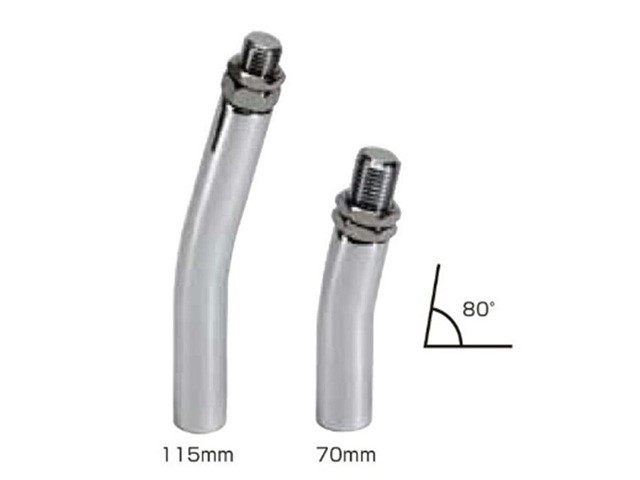 Jet InOue JDM shift gear knob 70mm slight bend extension bar - 12x1.25 thread