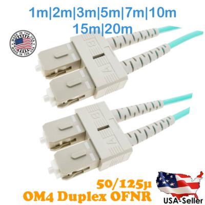 SC to SC MULTIMODE OM3 50/125 FIBER OPTIC PATCH CABLE 1m to 20m