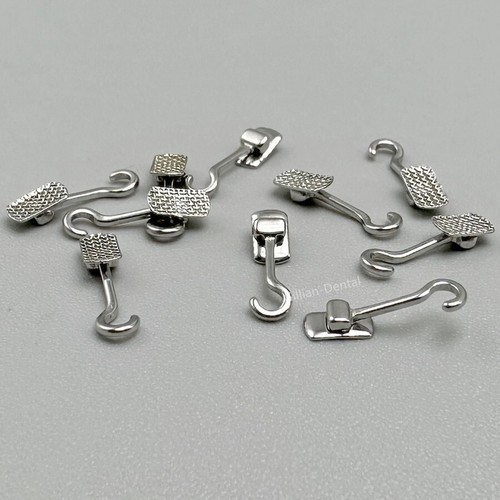 Gancio crimpabile scorrevole ortodontico dentale incollaggio ganci verticali sinistro destro - Foto 2 di 10