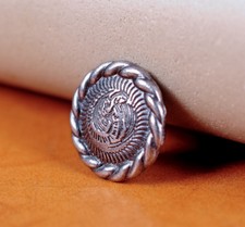 50PC 12MM Silver Rope Pattern Conchos Leathercrafts Stud Rivet Tacks Decorative