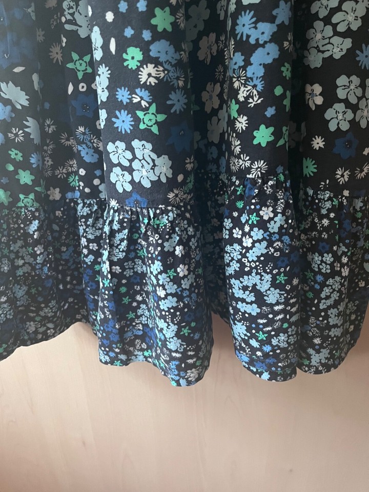 Ladies Next Blue Floral Maxi Dress Size 12 eBay