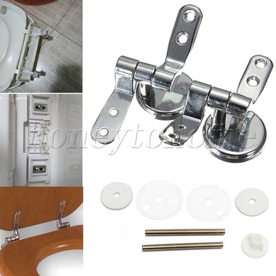 1 Pair Toilet Seat Hinge Mounting Set Hinges Zinc Alloy Replacement | eBay