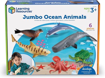 Learning Resources Große Meerestiere Set mit 6 Tieren, # 97.6682
