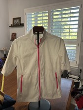 Nike Golf Storm-FIT Women's White W/Pink Trim Zip Soft Shell Jacket Medium