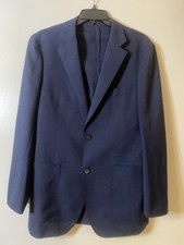 Suitsupply Havana Unlined Jacket Navy Blue Blazer Wool Coat Size 48 R iTravel