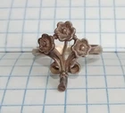 Vintage Ring "Bouquet flowers" Sterling Silver 925 star USSR times Jewelry s7.25