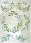 Rice Paper for Decoupage Decopatch Scrapbook Craft Sheet A/3 Blue, Green Leaves