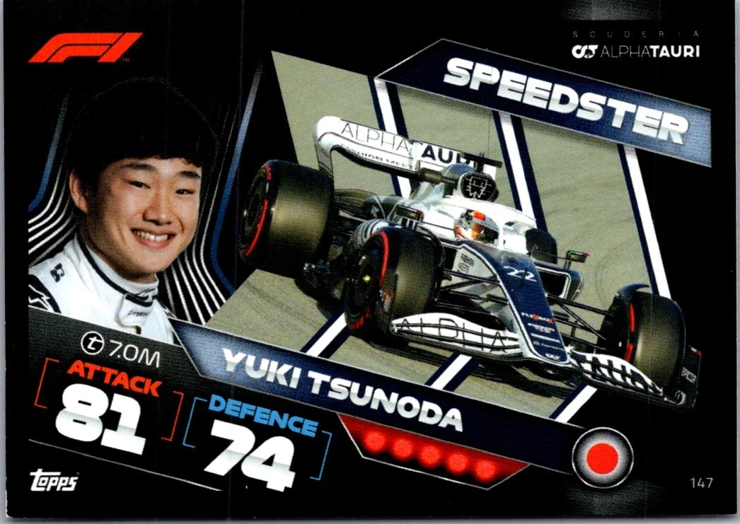 2022 Topps F1 Turbo Attax - Yuki Tsunoda #147 for sale | eBay