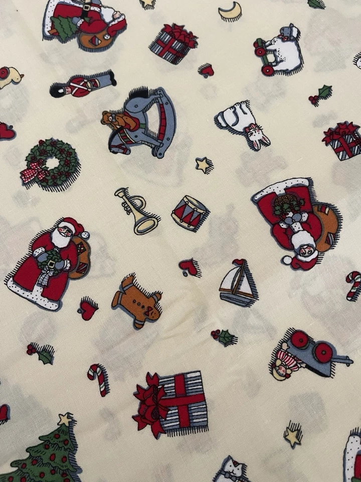 Vintage Susan Winget For Fabric Traditions - Christmas Santa Nutcraker. 2 YARDS! - Image 3 of 4